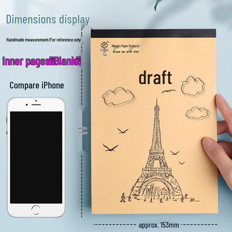 Double-Sided Thick Grid Paper Scratchpad for College and Exam Math Calculations