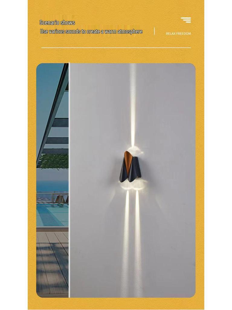 Airplane Series Outdoor Minimalist Wall Light for Villa, Courtyard, Balcony, Corridor, Aisle, or Stairway