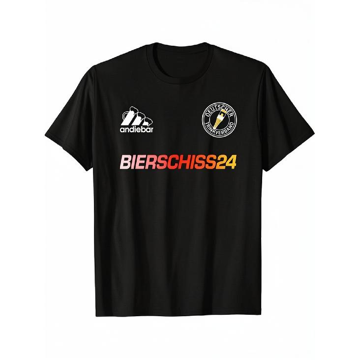 Bierschiss 24 - Soft Jersey X Malle Germany Beer T-Shirt, Black