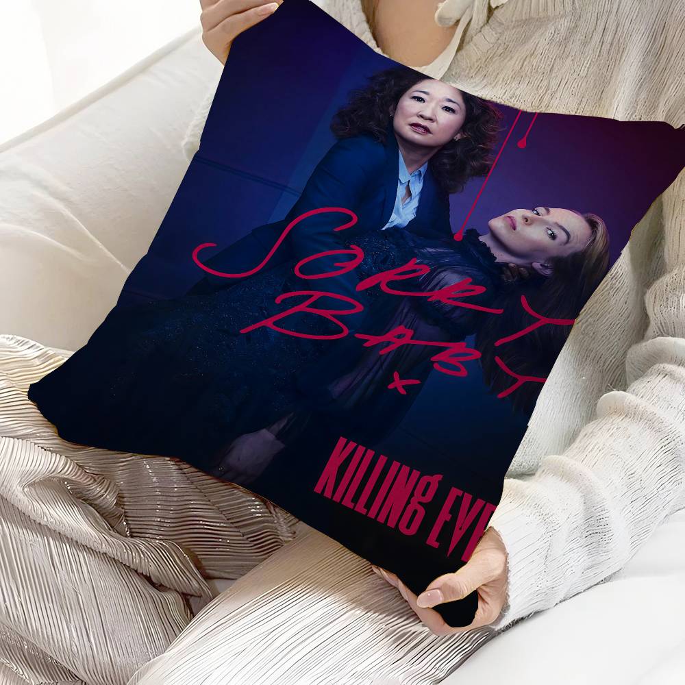 Killing Eve TV Personalized Pillow Dust Cover Bedroom Kids Party Decoration Pillowcase Birthday Children Gift