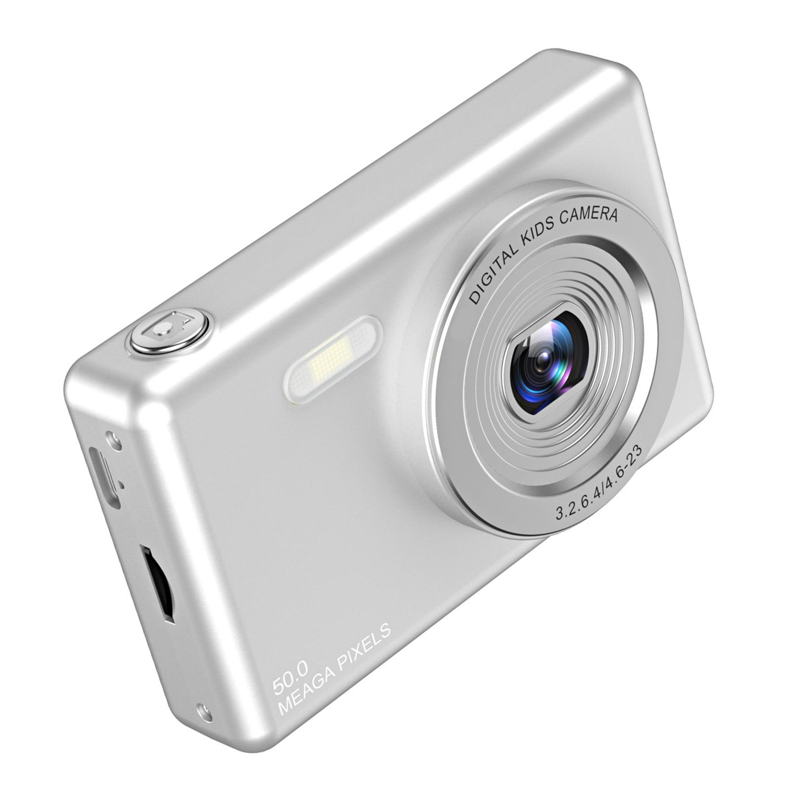 

Цифрова камера 4K 48MP Дитяча камера 8X Zoom Anti Shake Камера для підлітків Студенти Дитяча портативна камера срібний