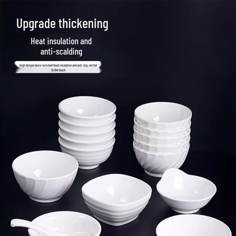 White Melamine Commercial Small Bowl