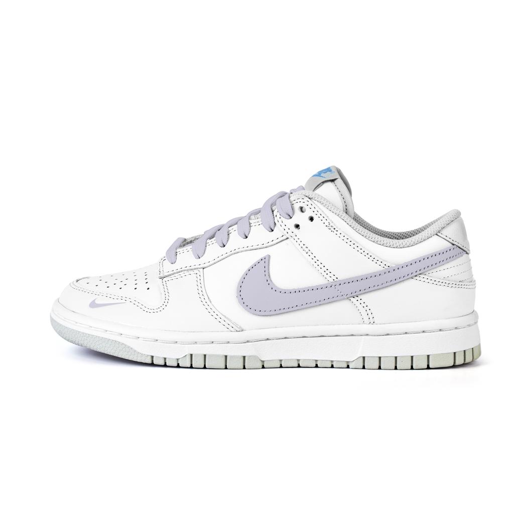 Nike Dunk Nan, Small Flower Slip Resistant Abrasion Resistant Low top Skateboard Shoes Women's White Purple HF0023-100(Team676-)