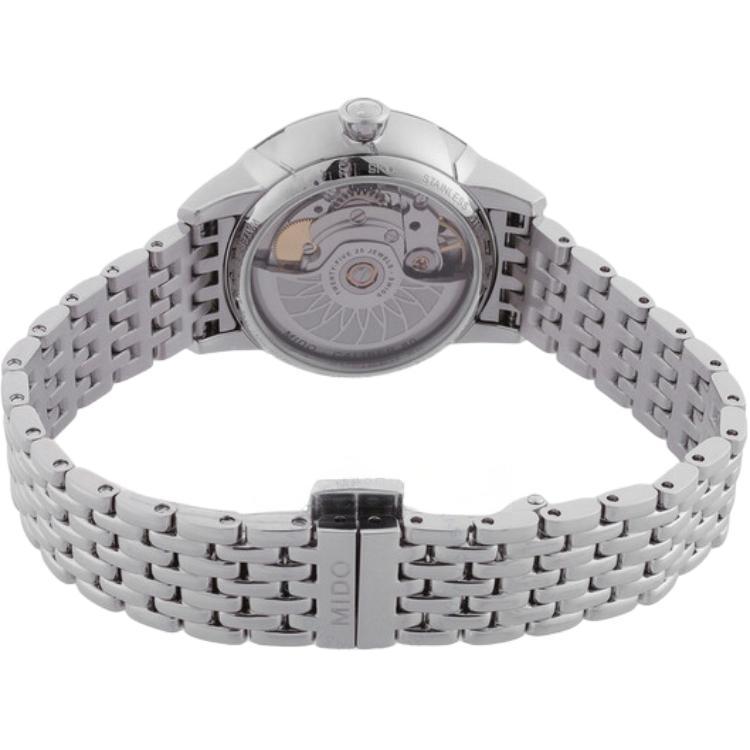 MIDO Huaxi series long kinetic energy women's watch automatic mechanical 34mm white dial stainless steel case stainless steel strap M043.207.11.106.00