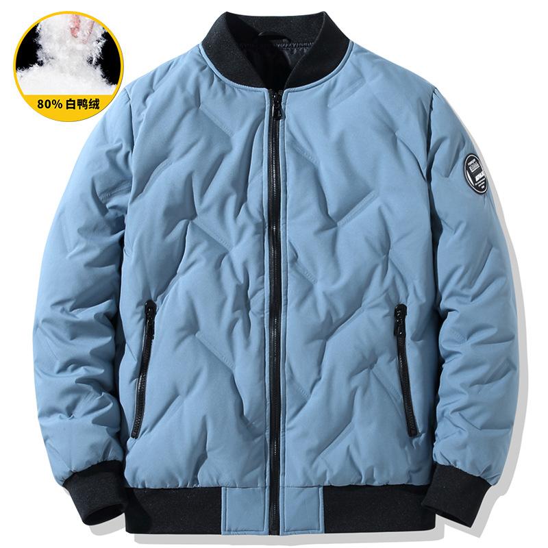 

Autumn and winter new men s down jacket thickened warm stand-up collar versatile men s and women s bread jacket trendy boys 3XL