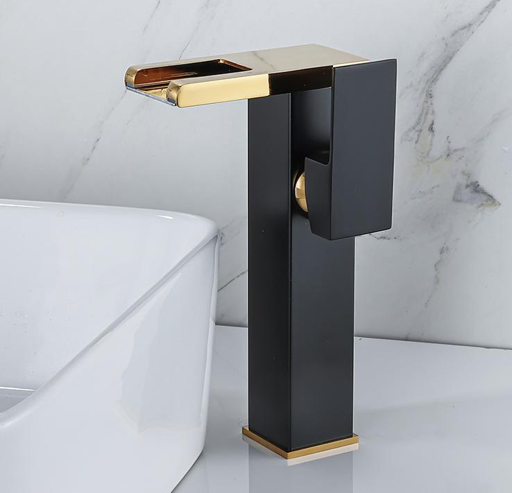 HLK Factory Supplier Automatically Intelligent Color-changing Brass Basin Faucet Popular Cold and Hot Water Household Faucet