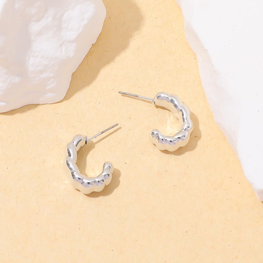Geometric Personality Fashion Stud Earrings Ins European and American Acrylic Gold-plated Stud Earrings Set