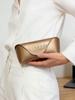 Gucci brown leather hard-case sunglasses case with gold logo