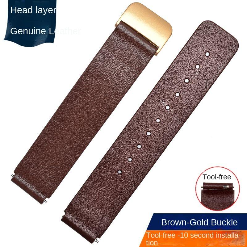 For Huawei B3 B6 B7 Bracelet Leather strap b5 mocha brown sports intelligent business version foldable buckle watch chain 16mm