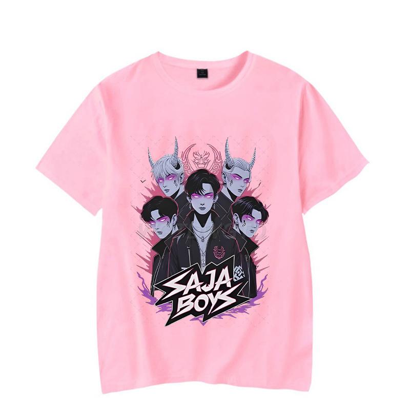 Fashion KPop Demon Hunters Jinu Tshirt Saja Boys Short Sleeve Men Women Tees Casual Crewneck Anime KPop Demon Hunters T-shirts