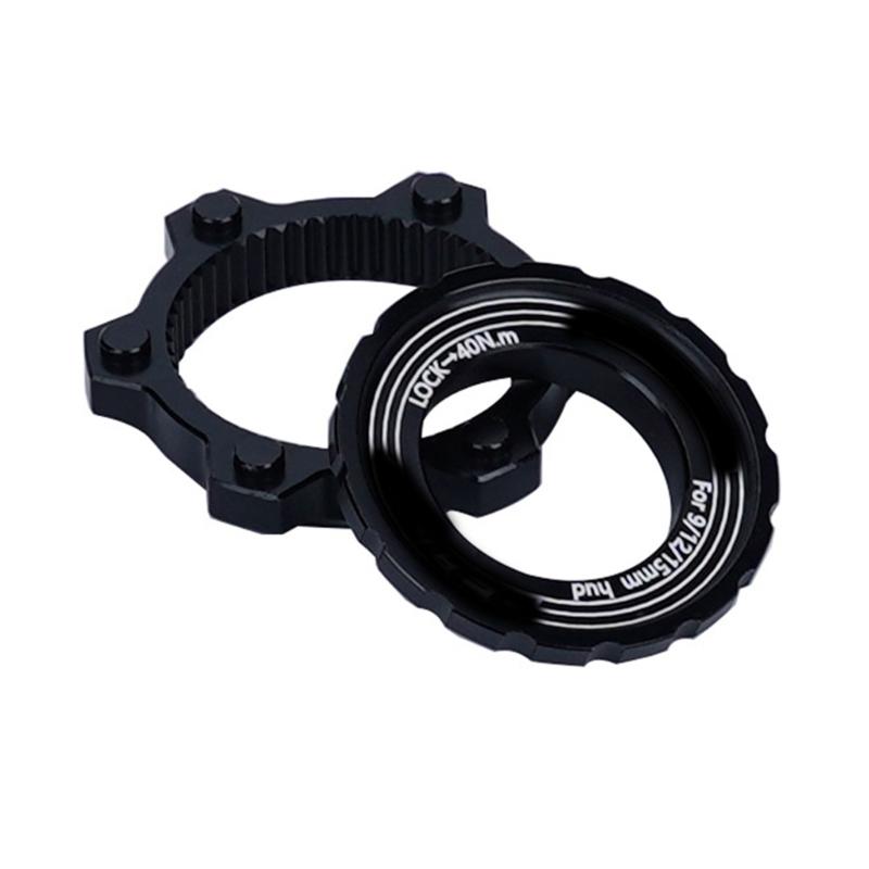 Aluminum Alloys Bike Adapters Center Lock Quick Install Disc Brake Conversion for Outdoor Activity чёрный