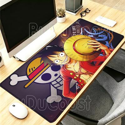 One Piece Luffy Anime High-definition Printed Computer Mouse Pad, Gaming and Office Accessories, Non-slip Desk Mat, Enlarged Keyboard Mouse Pad.