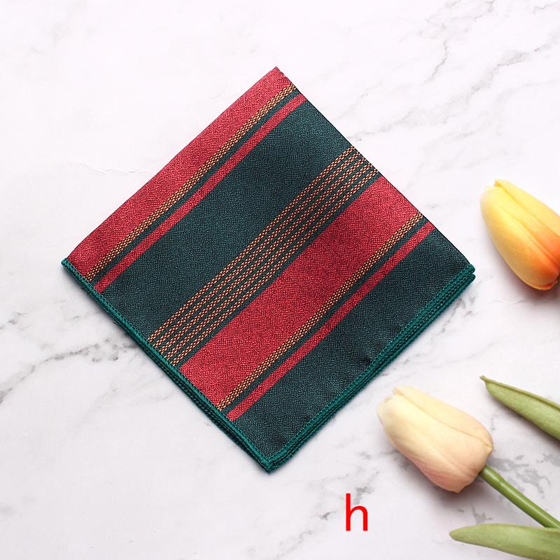 Men'S Dress Business Wedding Suit Pocket Towel Striped Flower Chest Towel Handkerchief Banquet Small Square Towel