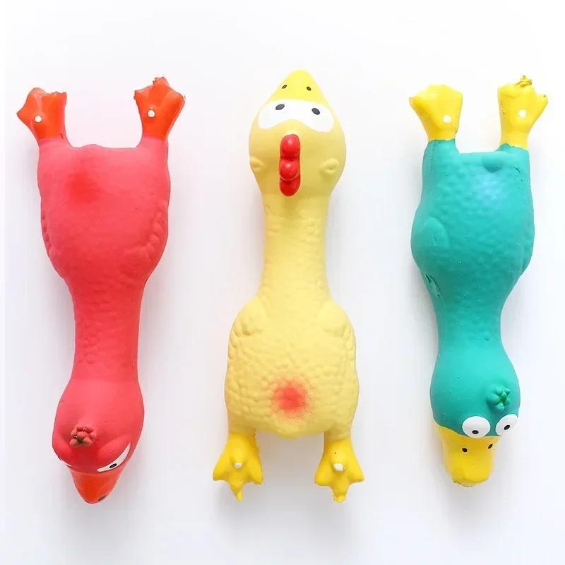 Cooing Chicken Dog Toy, Durable Latex Chew, Interactive Play for Small & Medium Breeds