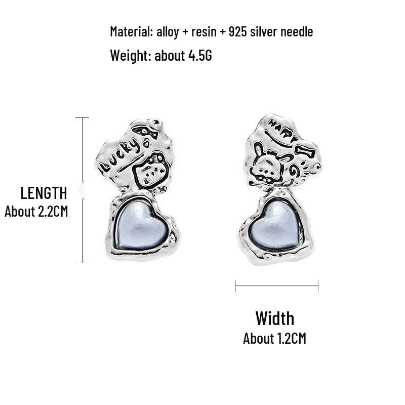 

Серебряные серьги-пусеты с синим сердцем 925 пробы: Универсальный, Роскошный, Сладкий и Крутой Стиль для Женщин