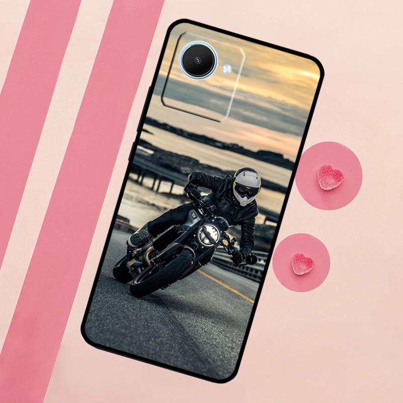 

Motorcycle Man For Realme C71 C55 C53 C67 C75 C61 C33 C63 C51 C65 10 11 12 13 14 15 Pro Plus GT7 Pro Case Realme C33