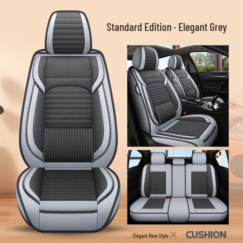 Thickened Linen Car Seat Cushion Cover for Summer
