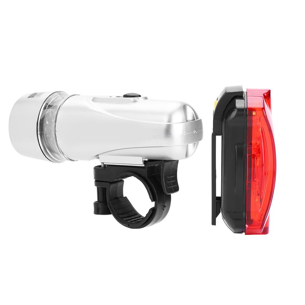 Vanntett 5 LED Sykkel Sykkel Frontlykt Baklys Sett Tilbehør