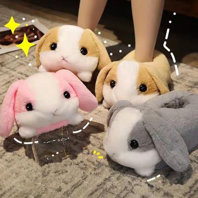 Fashion Winter Funny Slippers Women Cute Rabbit Husky Shoes Indoor Home Warm Plush Soft Sole Girl Cartoon Hamster Flurry Winter Footwear