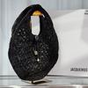 2025 New French Jacquemus Retro Hollow Lafite Grass Woven Bag Vacation Style Handbag Women