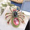 1 Piece Inlaid Rhinestone Sparkling Spider Design Ladies Brooch, Elegant and Beautiful, Decorate Coat, Suitable for Couple Gift