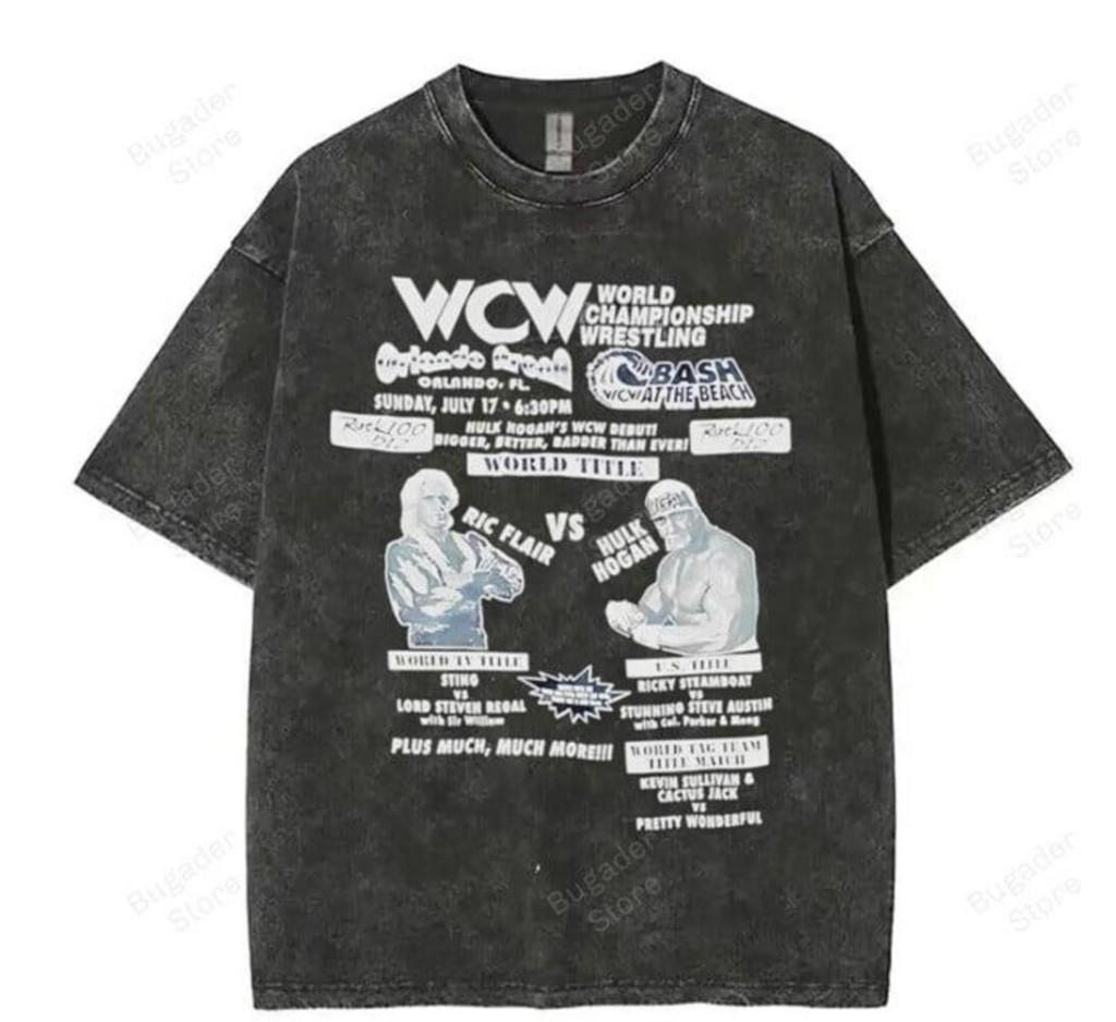 Comfort Color W.C.W World Championship Wrestling Ric Flair vs Hulk Hogan Rip Hul M