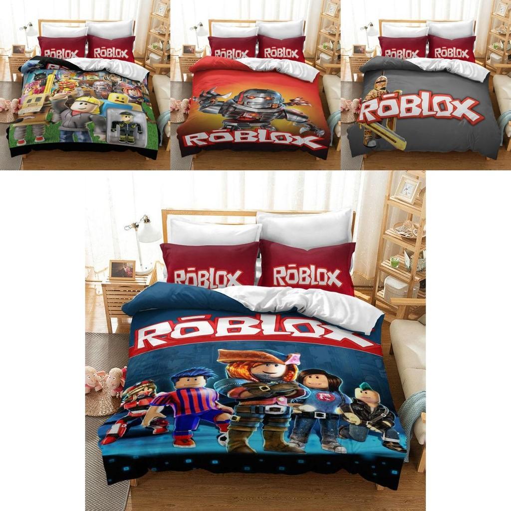 Luxurious 3d Printed Roblox Game Bedding Set With Soft Duvet Cover And Pillow Shams