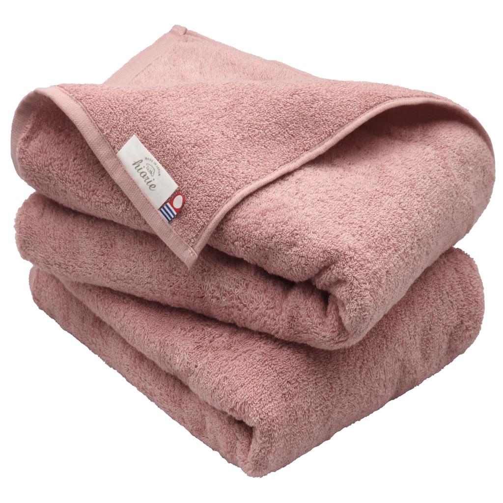 Imabari Towel Certified Bath Towel Hiorie Soft 60 X Medium Moss Pink 2-Piece Set, Towel, Approx. 120cm, Fluffy, Soft, Thickness, 100% Cotton,