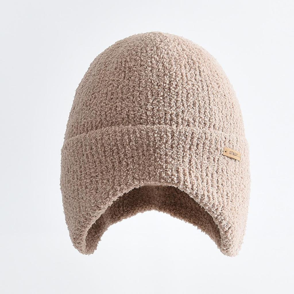 Children's Windproof Wool Hat - Autumn/Winter Knit, Warm Solid Color for Boys & Girls