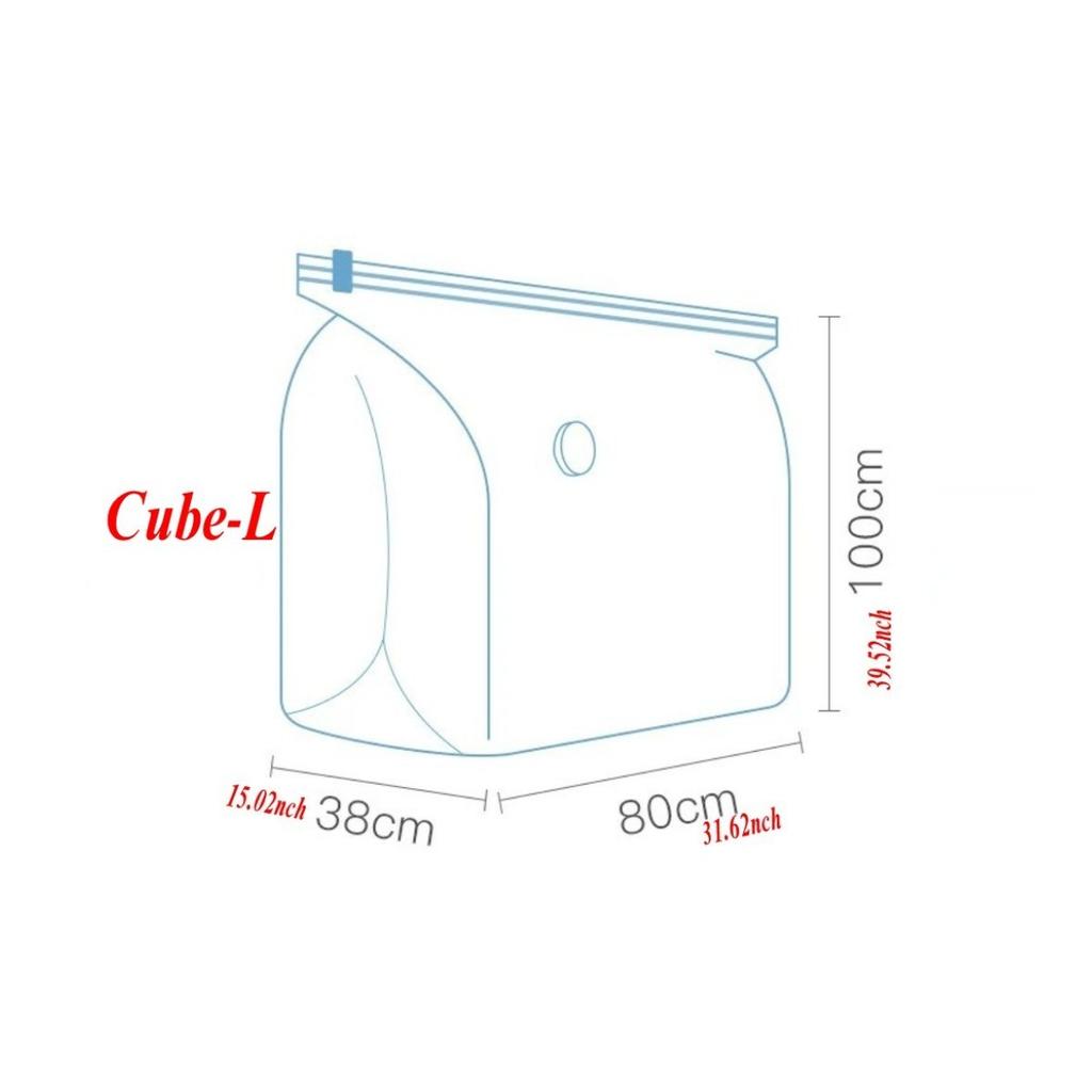 Cube Vacuum Storage Bags umbo Vacuum Seal Bags for Clothes, Bedding, Blanket, Comforter, Duvet, Pillow, Idea for Travel & Closet