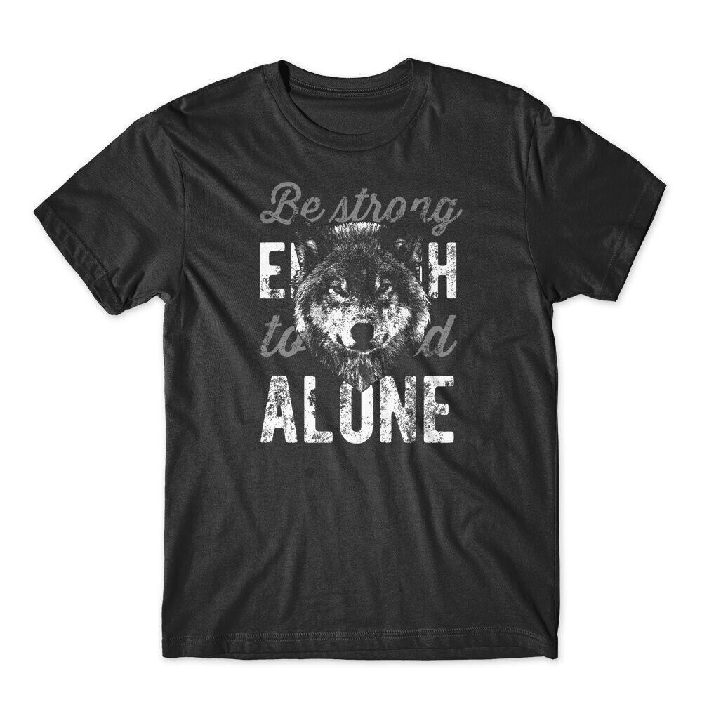 

Wolf2 Alone T-Shirt 100% Cotton Premium Tee NEW L