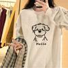 Grey Crew Neck Hatless Puppy Sweater Women's Spring and Autumn Loose Lazy Style Student Vintage Thin Fleece Top