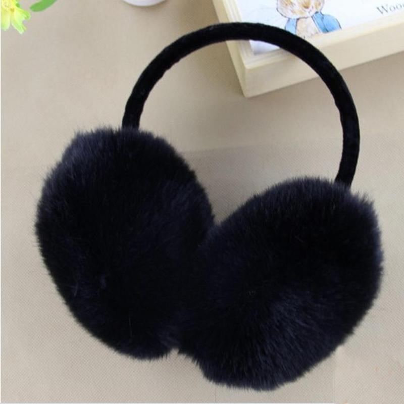 Ladies Men Winter Black Soft Plush Earmuff Wrap Band Warmer Grip Earlap Ladies Men Winter Black Soft Plush Earmuff Wrap Band Warmer Grip Earlap