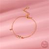 925 Sterling Silver 14k Gold Plated Bracelet Micro Set Zircon Exquisite Bow Bracelet for Women Temperament Jewelry Gift