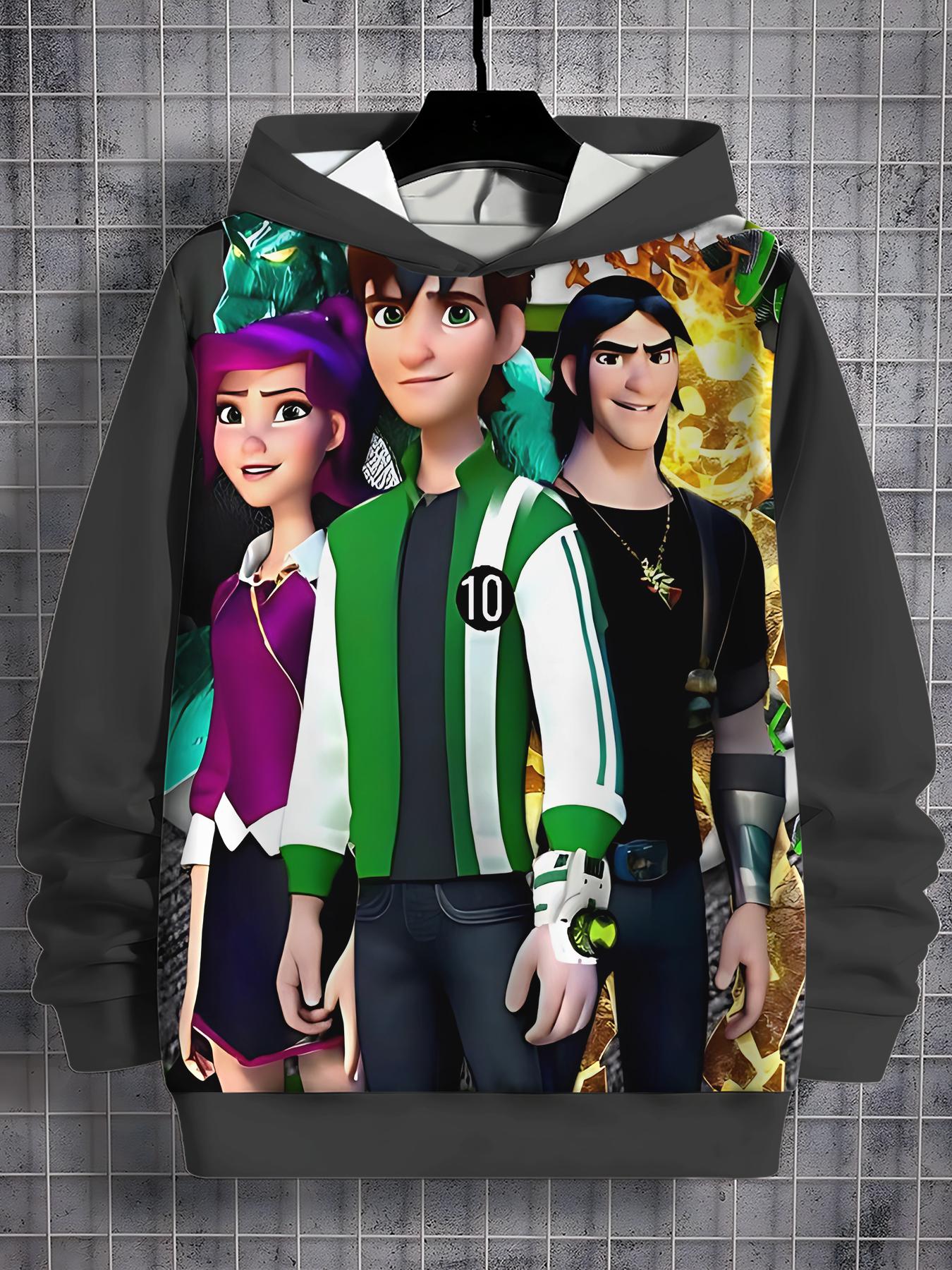 

Ben 10 3D-принт Все сезоны Детская повседневная толстовка Крутой пуловер Топы Унисекс Одежда Мальчик Девочка Худи 160