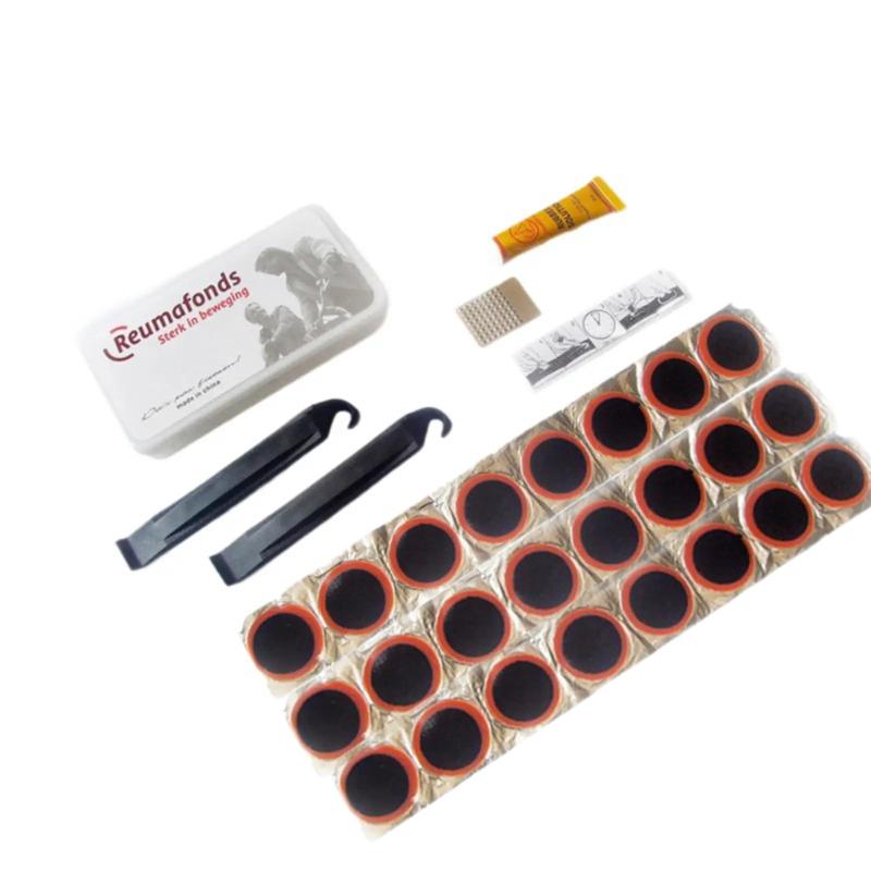 Bicycle Tire Puncture Repair Kit for Cycling Enthusiasts with Storage Box