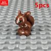 Ladrillos MOC Escena de Selva Bosque Animal Terrestre Cisne Conejo Ratón Pájaro Perro Ensamblar Bloques de Construcción Juguetes para Niños Muñeca de Plástico