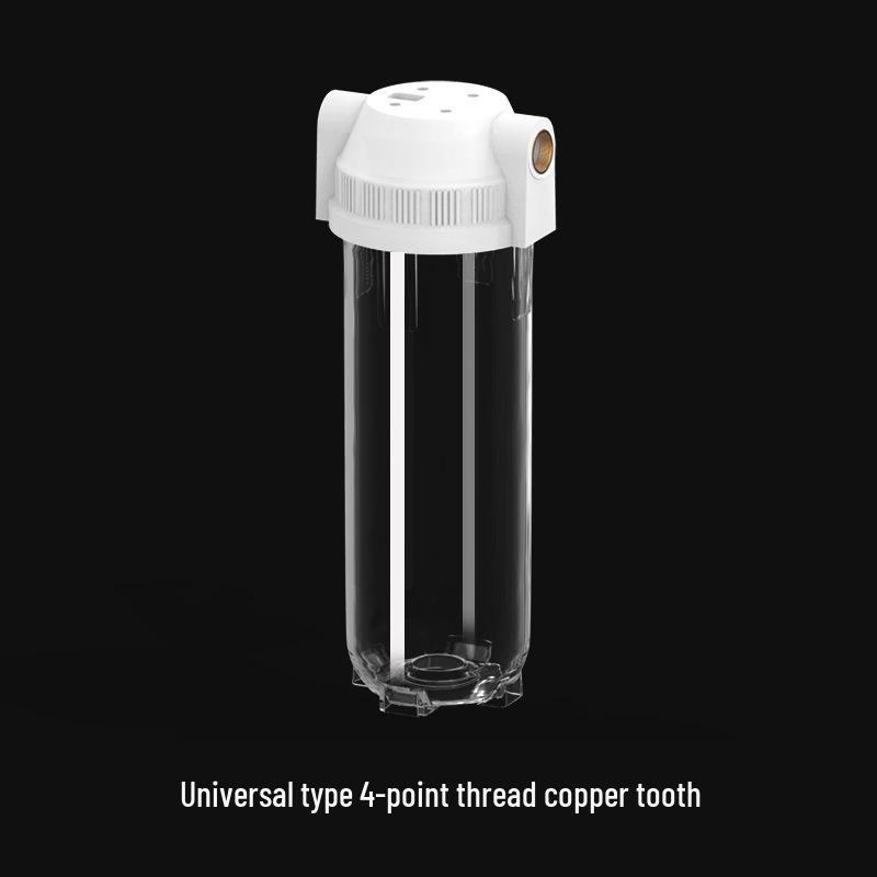 10-inch Transparent Explosion-Proof Water Purifier Filter Housing with PP Cotton Filter, Available in 2/3/4 Inch Ports.