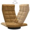 Floor Chair Swivel Brown Velvet