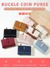 Korean Style Color Block Women's Wallet: Two-Fold with Snap Button, Zipper Coin Purse, Multiple Card Slots, and Large Capacity.