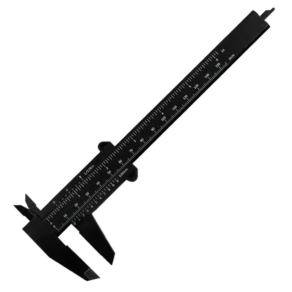 0-150mm Vernier Calipers Double Rule Scale Plastic Ruler For Jewelry Measurement School Student Measuring Tools Hand Tool чёрный