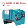 200W Power Inverter For Makita/Dewalt/Milwaukee/Bosch 18V To AC 120/220V Battery Inverter with USB And Type-C ,LED Light