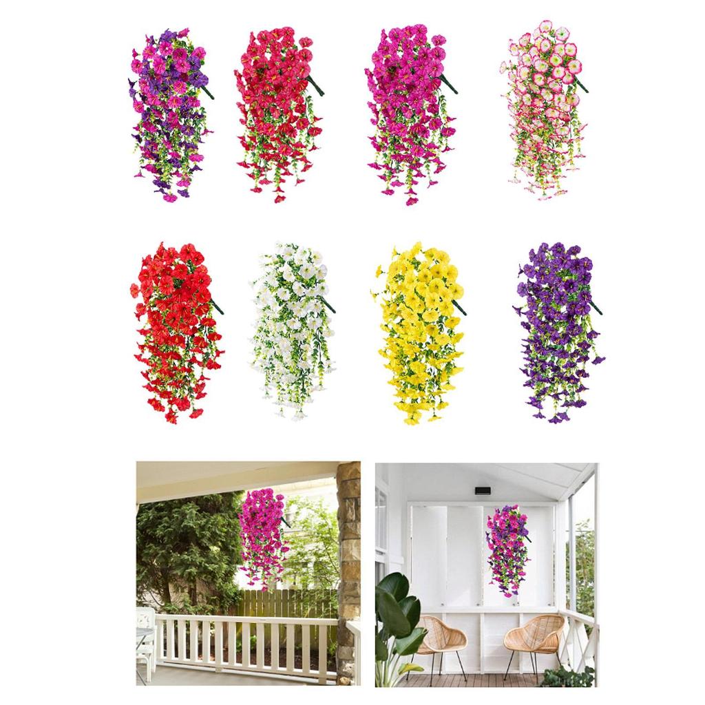 Artificial Hanging Flowers Fake Plants Floral Teardrop Handmade Creative Decoration for Hotel Garden Cafe Shop Home Backyard