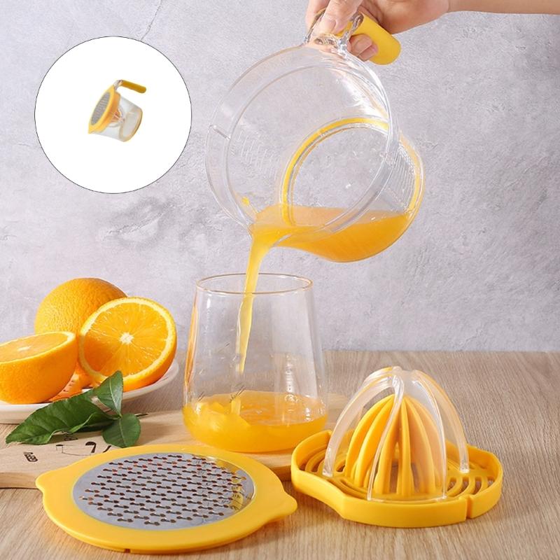 4 In 1 Manual Citruses Juicer Varied Function Kitchens Tool For Zesting Slicing Garlic Press And New Juice Extraction