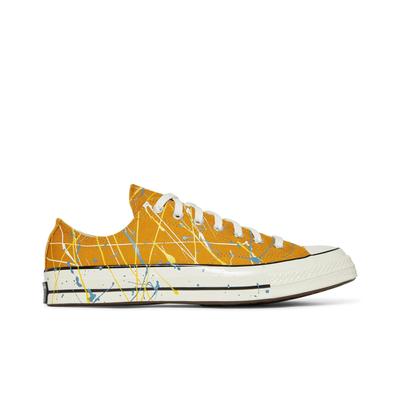 Chuck 70 Low 'Paint Splatter - Sunflower Gold' (Unisex) Sunflower Gold / Egret Canvas Shoes 170804C