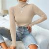 Women's Turtleneck Pullover Sweater Slim Fit Knitted Base Layer Top
