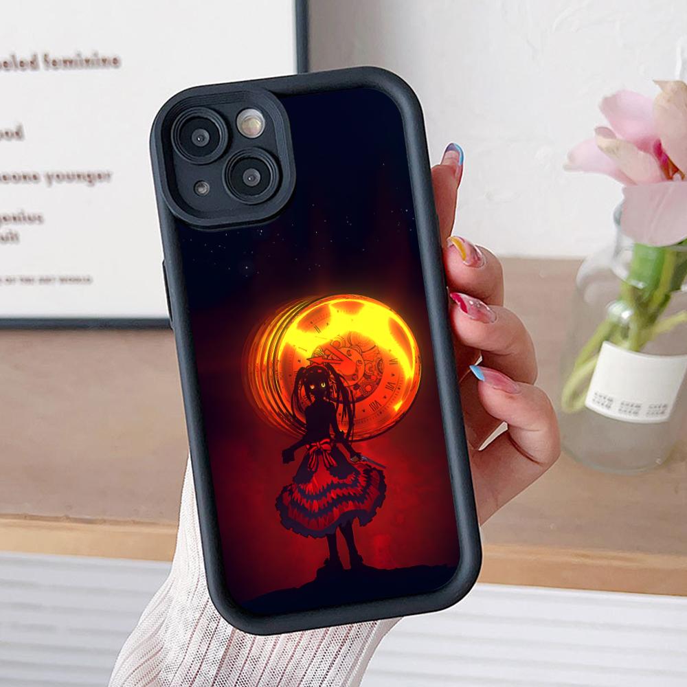 Date a Live Kurumi Tokisaki Thicken TPU Mobile Phone Case for iPhone 17 16 15 14 13 12 11 Air Pro Max Plus Colorful Cover