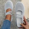 Zapatillas informales de verano para mujer, zapatos planos de malla transpirable, mocasines cómodos sin cordones, zapatos para caminar para mujer