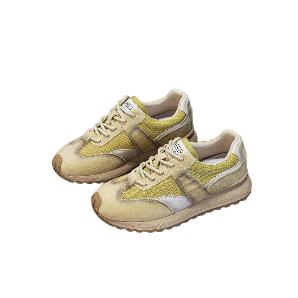 Leather Soft-soled Forrest Gump Shoes Women's Spring and Summer New Red Retro Moral Training Shoes Niche Thin Fashion Sports and Leisure Shoes