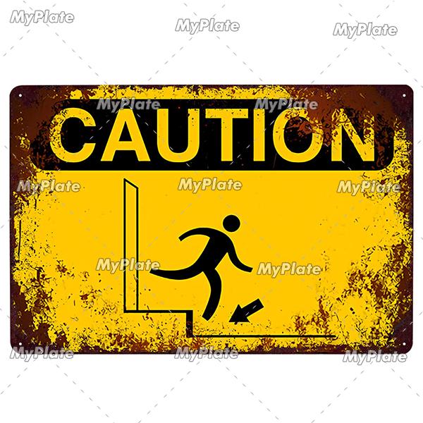 ATTENTION Sign Vintage Metal Sign Tin Sign Vintage  Decoration Plaque Home Wall Decor Bar Sign Home Decor Poster Custom